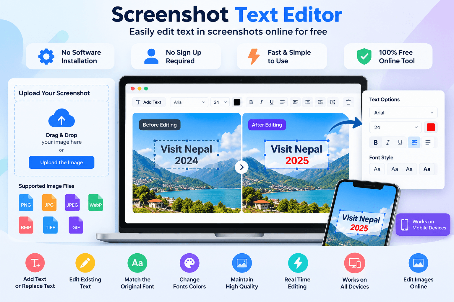 Screenshot Text Editor SaaS Illustration